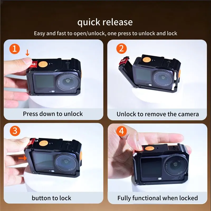 Quick Release Anti Slip Handle Grip For Street Photography Vlog For DJI Osmo Action 6-A86G