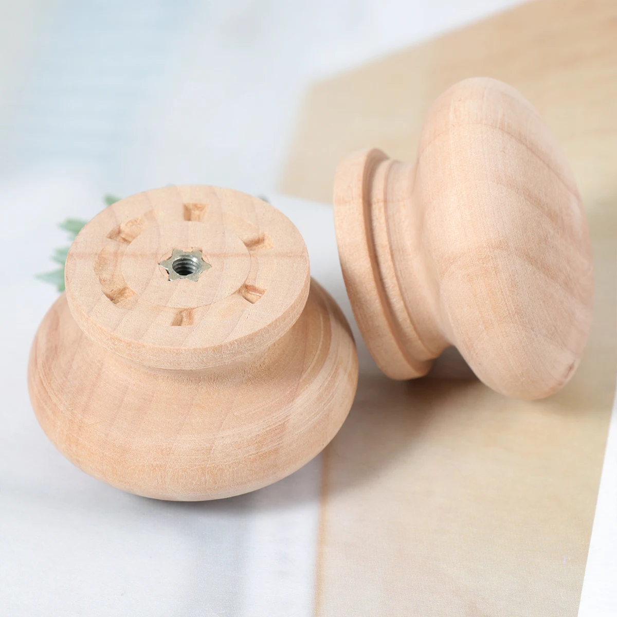 

Wooden Round Handles for Cabinet Drawer Wardrobe Furniture Knobs Durable Natural Material Easy Installation Stylish Look