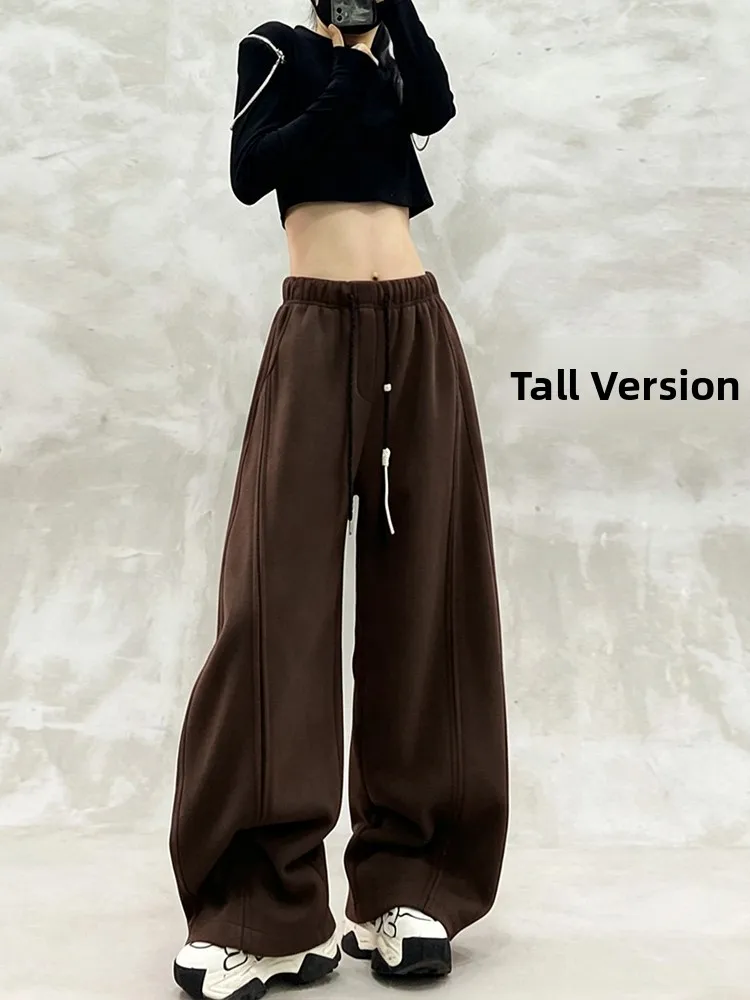 High Waist Wide Leg Pants Women's Casual Style Khaki Color Knife Banana Pants Spring Autumn New Loose Fit Fashionable