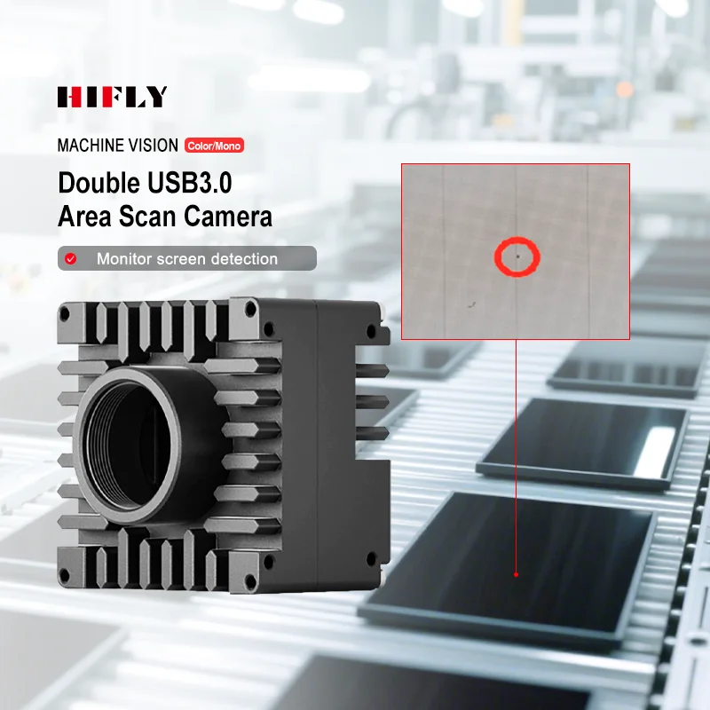 Vision Inspection GigE Area Scan Camera Dual USB3.0 Data Interfaces High Speed 12-bit C-mount Industrial Camera