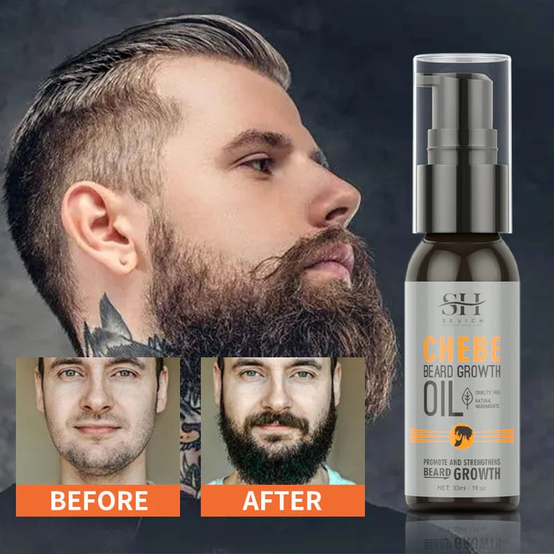 Chebe Men Beard Growth Oil Natural Fast Effective Beard Growth Essential Hair Loss Treatment Product Sevich Beard Care Serum