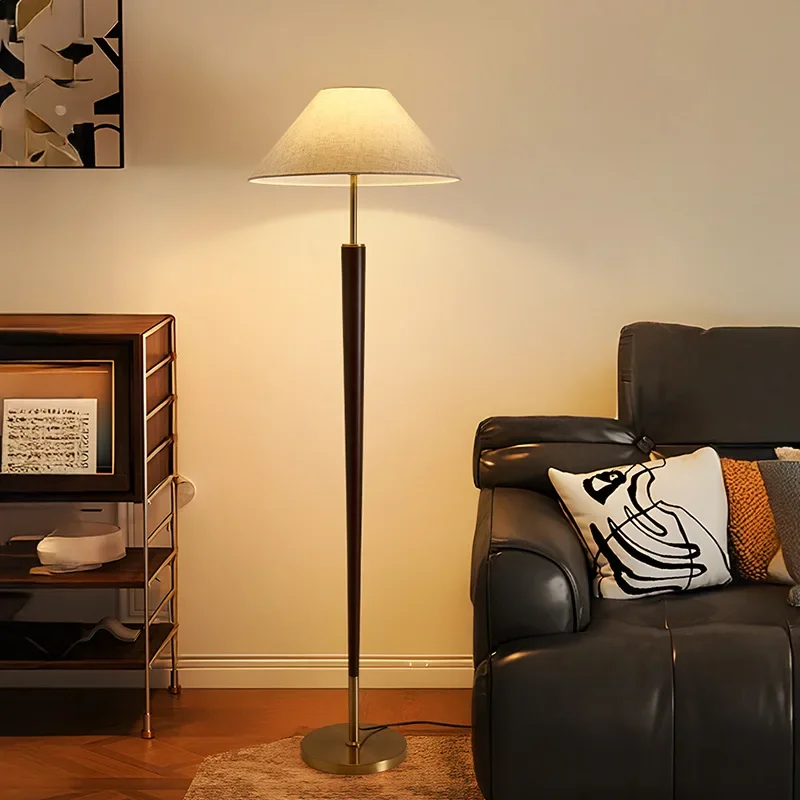 SANDYHA أنيقة الصلبة الجوز الخشب مصباح أرضي إضاءة أنيقة لغرفة المعيشة غرفة نوم القراءة أريكة ديكور المنزل