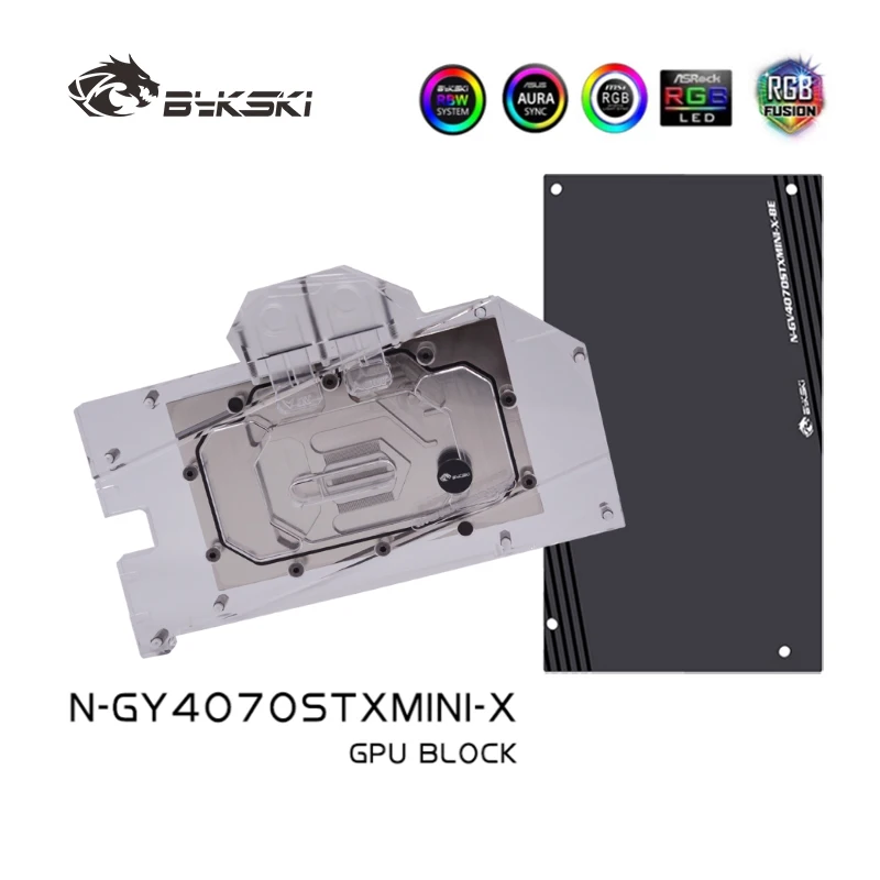 Bykski N-GY4070STXMINI-X GPU Block for Gainward GeForce RTX 4070 SUPER MINI Video Card Full Cover Design/ Prevent Corrosion