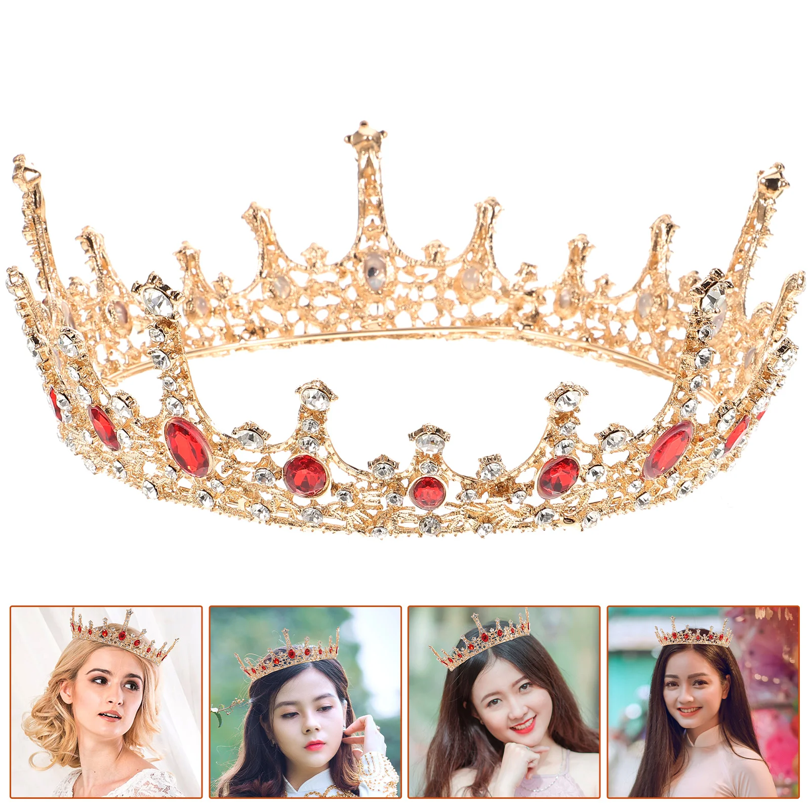 Wedding Hair Accessories The Crown Bridal Tiara for Women Baroque High Quality Bride