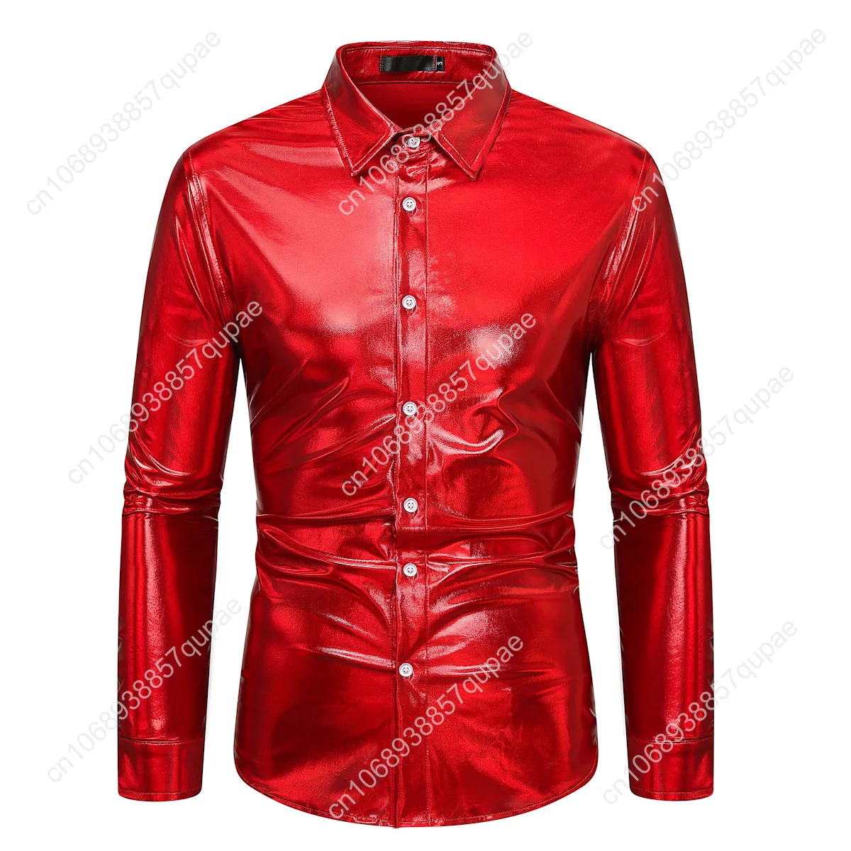 Disco Shiny Metallic Shirt Retro Mode Jacke Männer Frauen Teenager Langarm Shirt Bühne Leistung Party Hohe Qualität Shirt