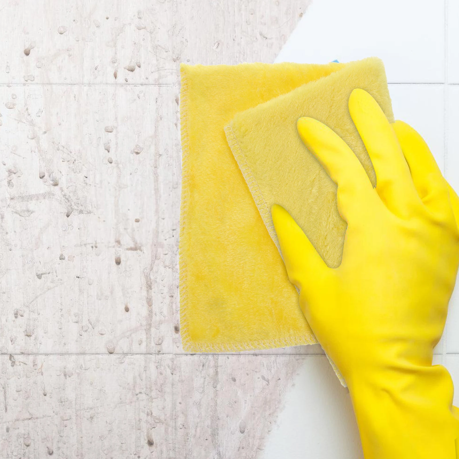 

Wood Fiber Non-Slip Kitchen Scouring Pad Non-Scratch Cleaning Cloth Super Absorbent Dish and Use