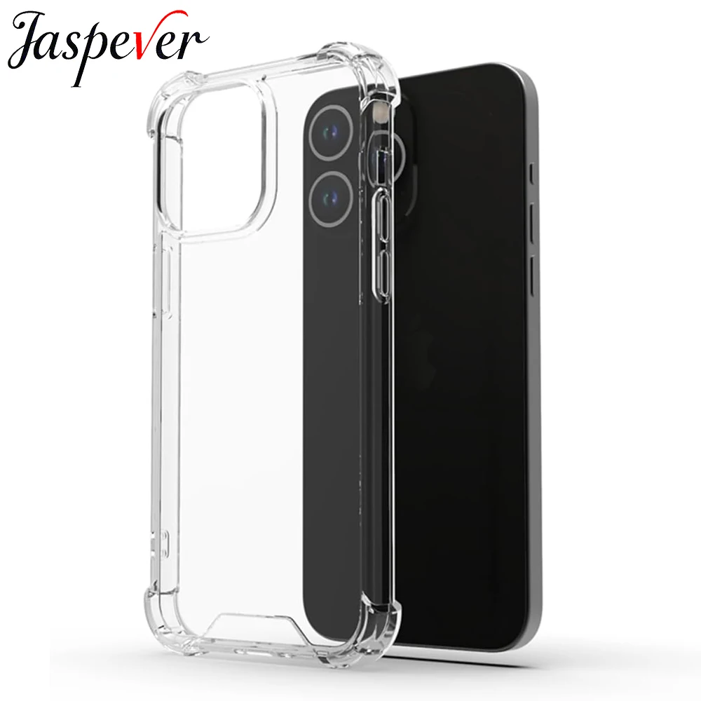 

Противоударный чехол для iPhone 16e 16 15 14 13 Pro Max Plus Mini Hybrid Жесткая задняя крышка Прозрачный силиконовый мягкий корпус Ультратонкий чехол