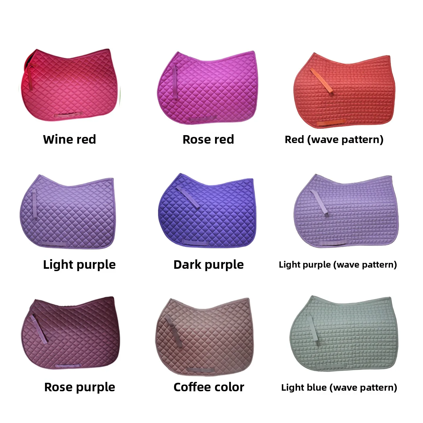 tapis-de-selle-multicolore-respirant-et-absorbant-la-transpiration-pour-l'equitation-–-confort-optimal-–-Equipement-equestre-ntfairly