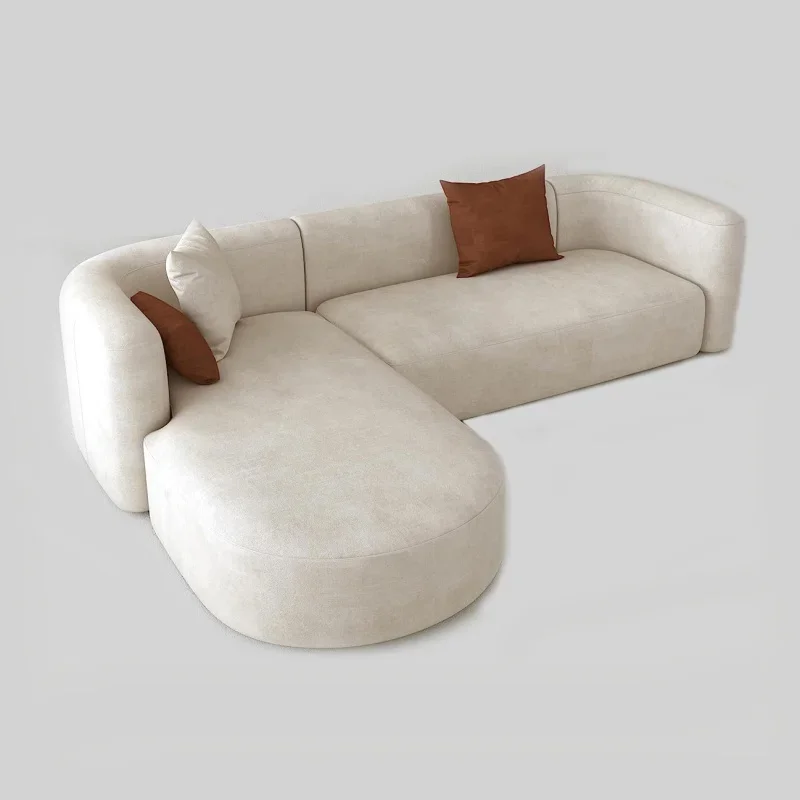 

Wabi Sand Wind Beige Technology Bu Duo Sofa Hotel Villa Clubhouse Beauty Salon Venue Corner Combination Sofa