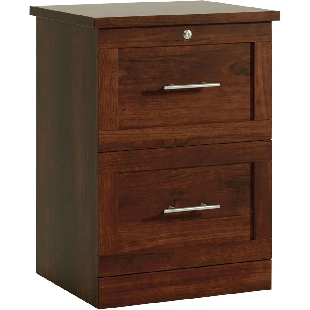 Realspace® 17D Vertical 2-Drawer File Cabinet, Mulled Cherry
