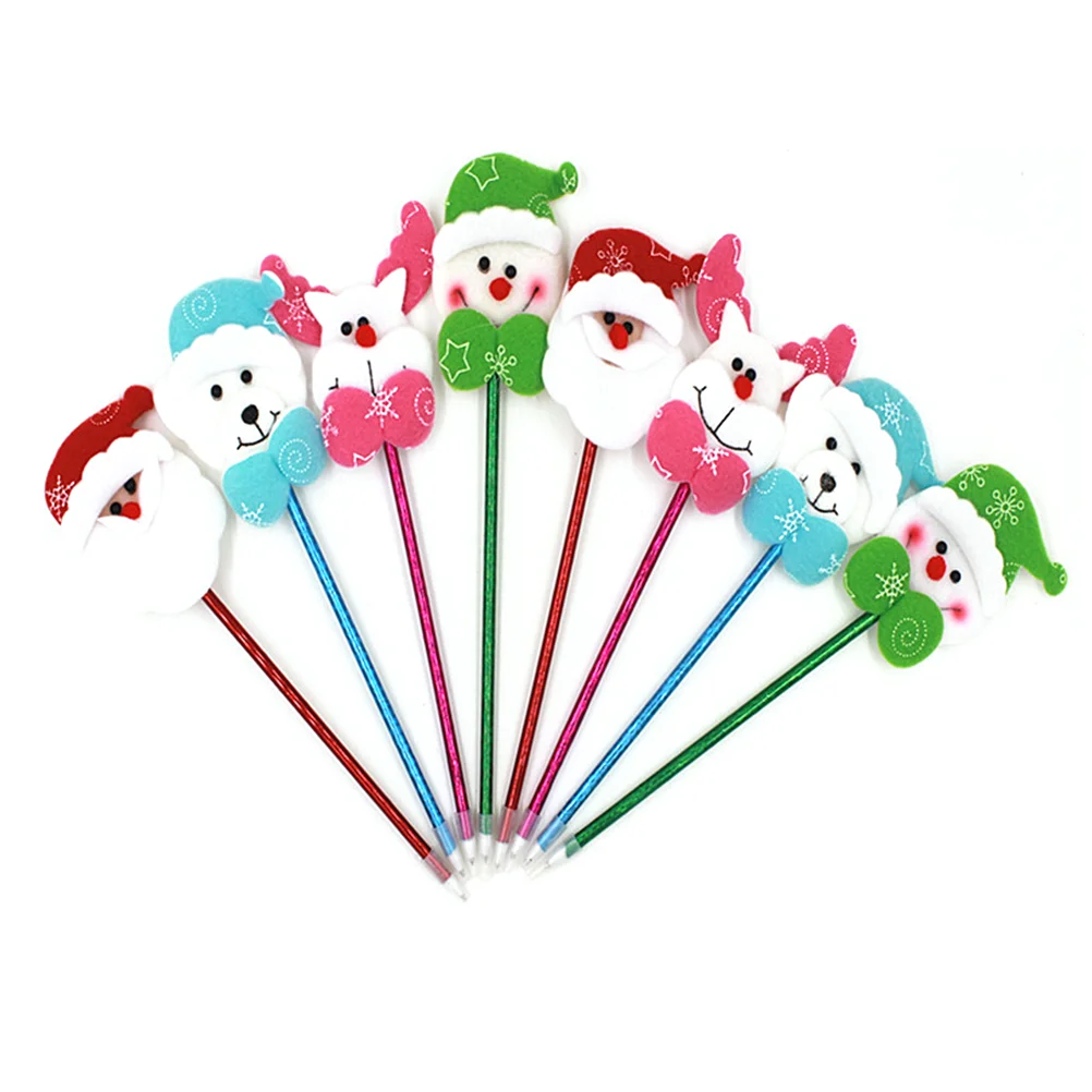 

12pcs Christmas Themed Ballpoint Pens Adorable Decorations Gifts Party Favors Office School Stationery Supplies (Mixed Style)