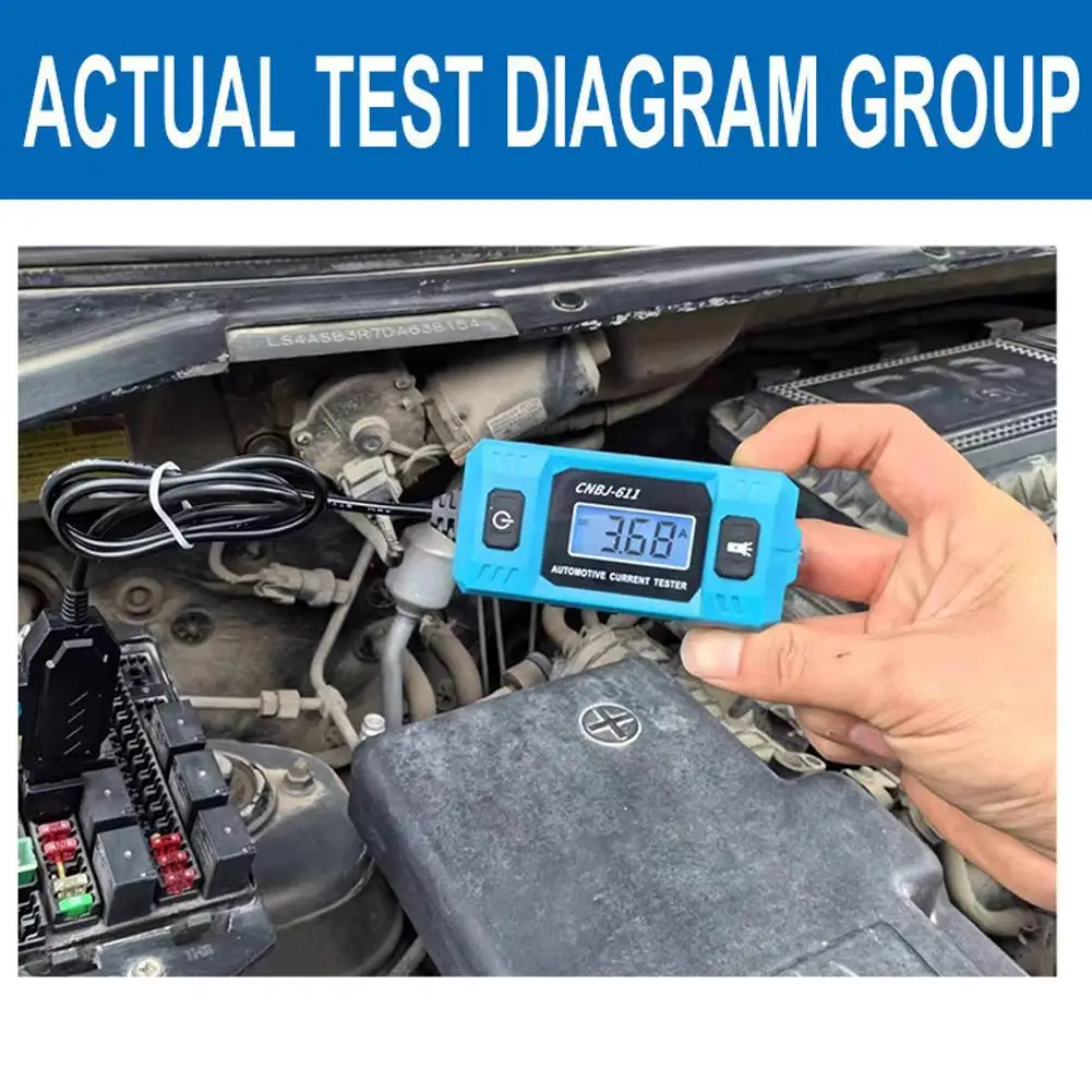 48V 20A Automotive Circuit Fault Probe Tester,High-Precision LED Display,Front Lighting Waterproof, Car Relay Fuse Blade Checker