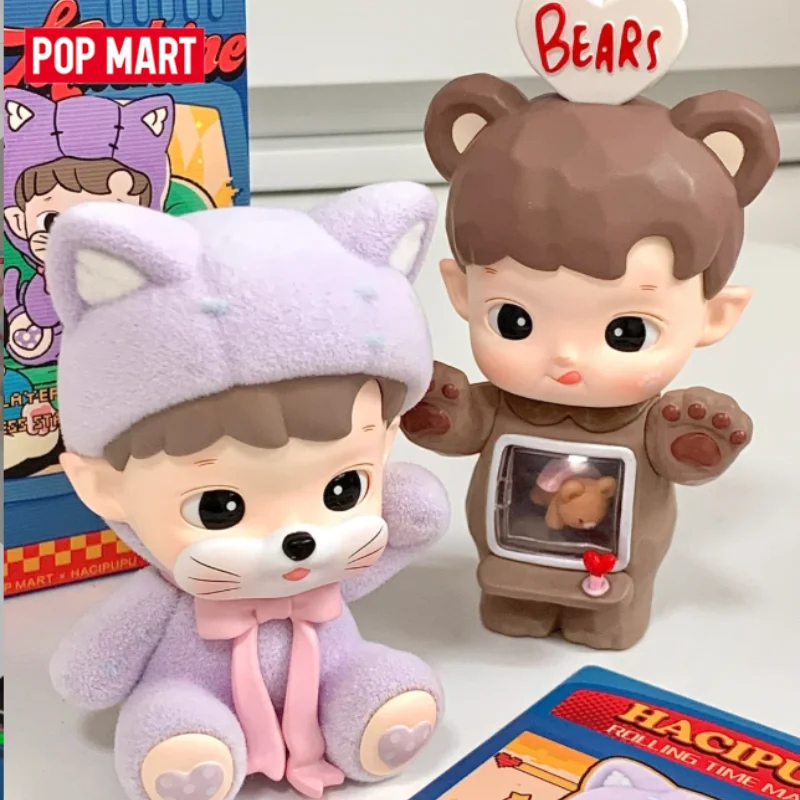 

POP MART Hacipupu Rolling Time Machine Series Blind Box Anime Action Figure Guess Bag Ornament Figurines Desktop Dolls Model