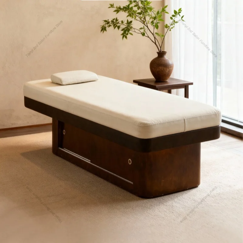 Modern Minimalist Solid Wood Massage Bed Latex Massage Bed For Beauty Salon Facial SPA Salon Furniture Camilla Masajes FYMT