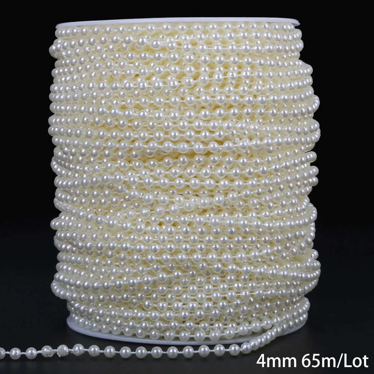36-361Feet Artificial String Pearl 3-10MM Pearl Bead,Faux Pearl Chain Garland Spool Roll Strand Wedding Party Xmas Tree Decors