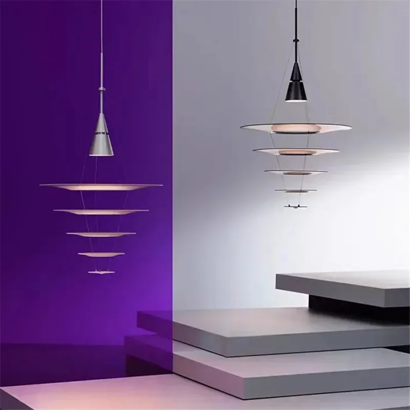 

Danish Designer Showroom Model Room Multi-layer Acrylic Pendant Light Nordic Hotel Club Villa Restaurant Bar Artistic Chandelier