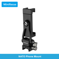 Phone Holder Mount with NATO Clamp Camera Gimbal Mobile Phone Holder for DJI RS 3 Pro 3 2 RSC 2 Mini Swivel and Tilt Adjustable