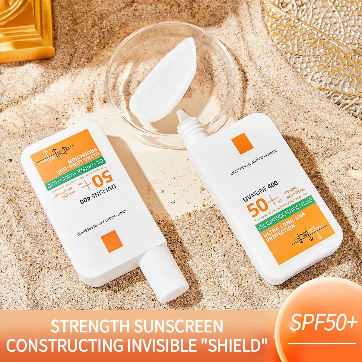 Natural Seaside Vacation Waterproof Sunscreen Post Sun Repair and Soothing Lotion Outdoor High Protection Sunscreen Cream