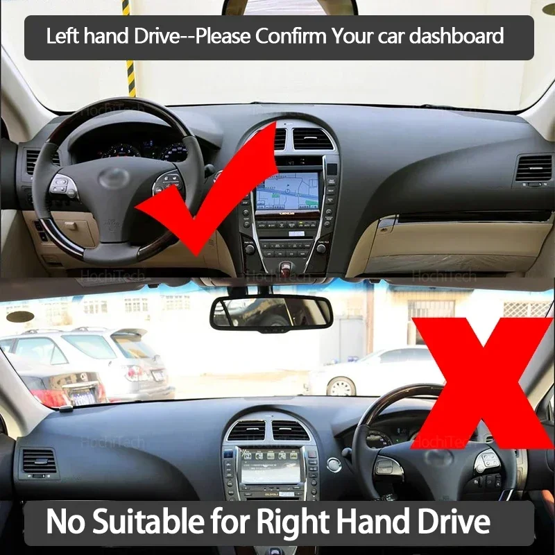 For Lexus ES ES350 2007-2012 XV40 ES240 350 Car Dashboard Cover Avoid Light Pad Instrument Panel Mat Case Carpets