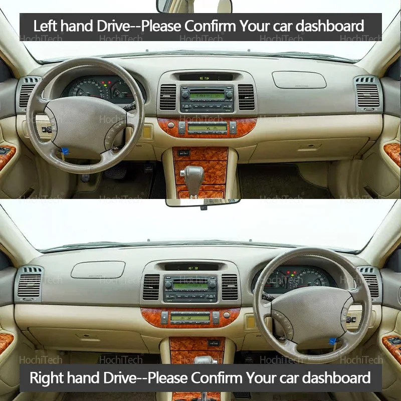 المضادة للانزلاق حصيرة غطاء لوحة القيادة السجاد ظلة داشمات اكسسوارات لتويوتا كامري XV30 2002 2003 2004 2005 2006 #2