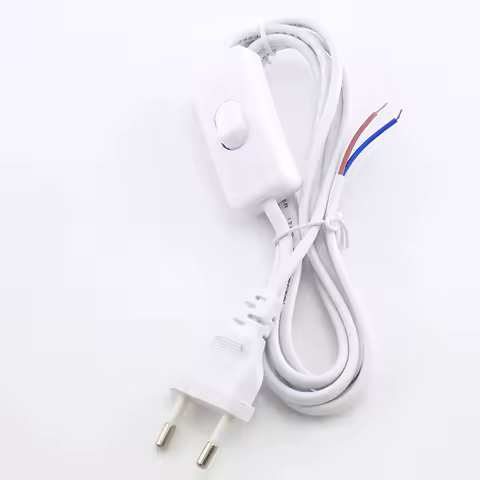 1.8m eclectic 110v-200v AC Power Supply Cable EU Euro extension cord Adapter 303 on/off switch US plug For led light bulb tube