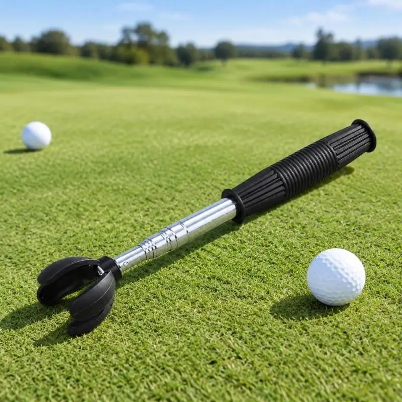 Retractable Golf Ball Pickup Tool with Three-Arm Head, Adjustable Golf Ball Retrievers for Low Course Locations and 69HD
