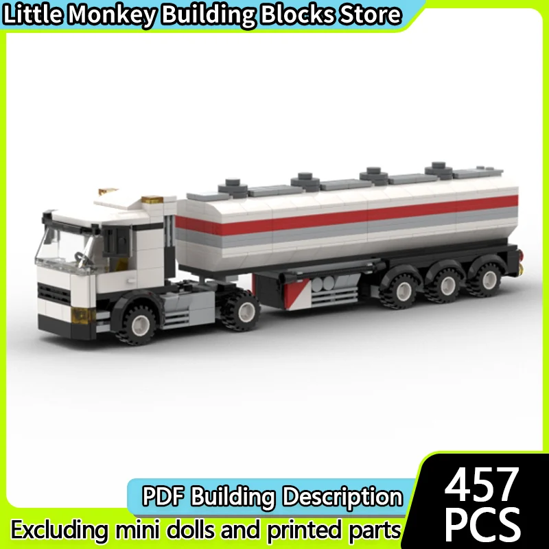 

Конструктор City Car Model MOC: Классический Транспортный Грузовик-Танкер, Модульная Технология, Подарки для Детей на Праздники, Набор для Сборки Игрушек