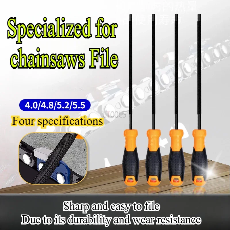 

Electric Saw File Round Steel Handheld Chainsaw File Wear Resistant and Durable Grinding Chain Tool for Grinding Saw Teeth Tools