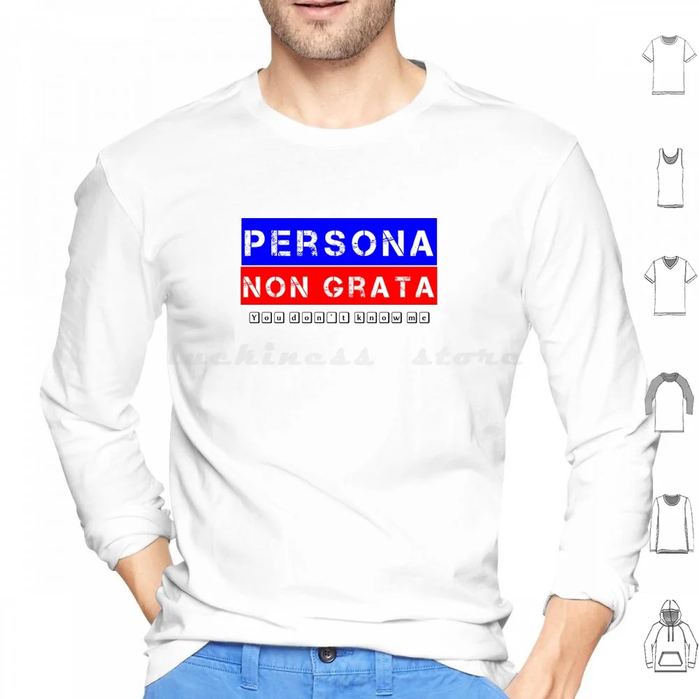 سترة بغطاء للرأس من You Don't Know Me بأكمام طويلة من القطن غير Grata You Dont Know Me #1