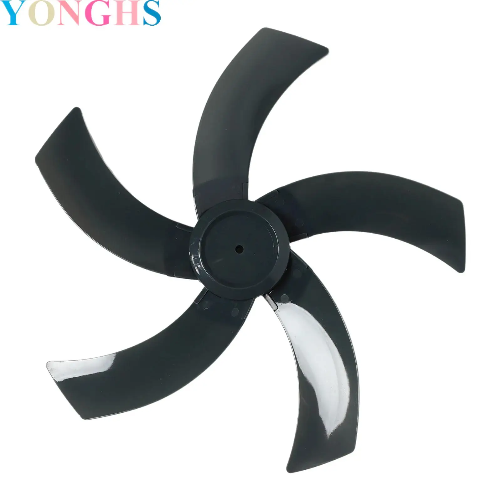 Plastic 5-Blade Fan Parts with Nut Cap Quiet And Powerful Airflow Plastic Electric Fan Replacement Blades