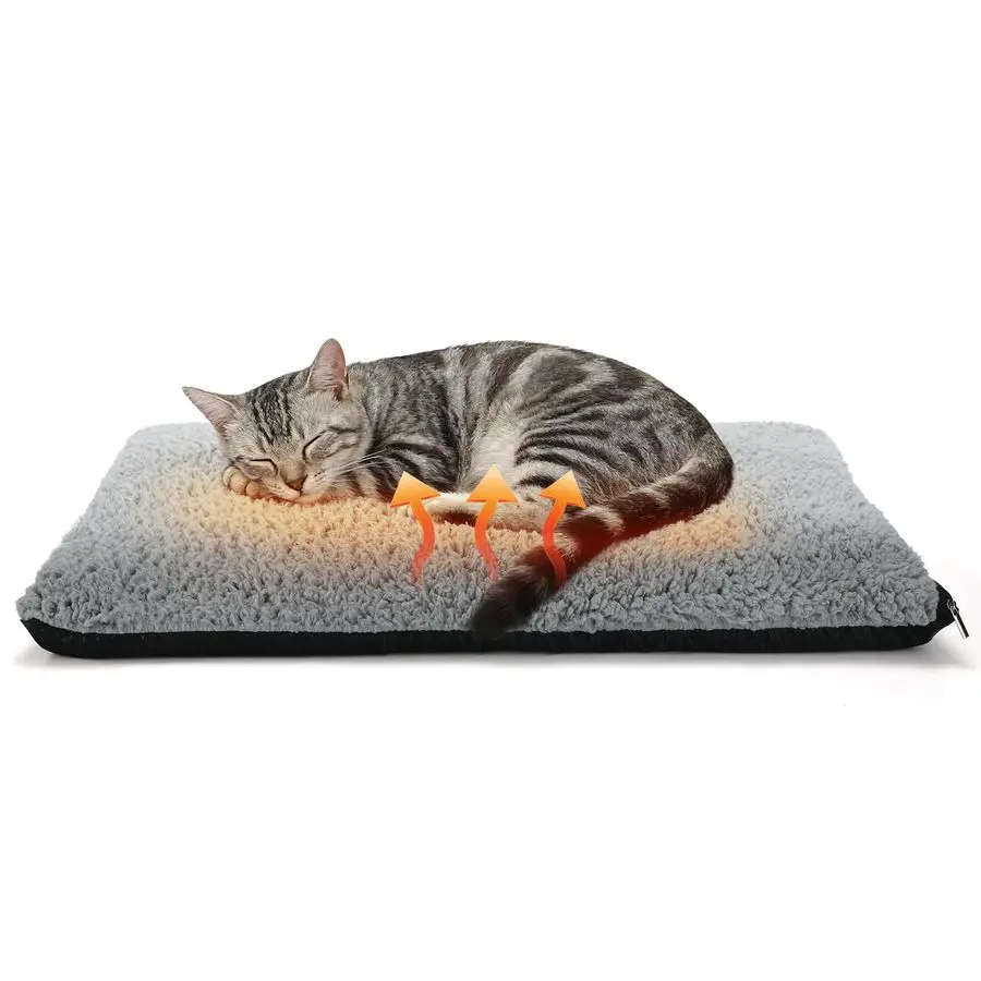 

1.6 Thick SelfWarming Cat Bed Pet Safe amp NonElectric, Washable Pet Heating Pads, Heated Mat for Indoor amp Outdoor Cats, Small