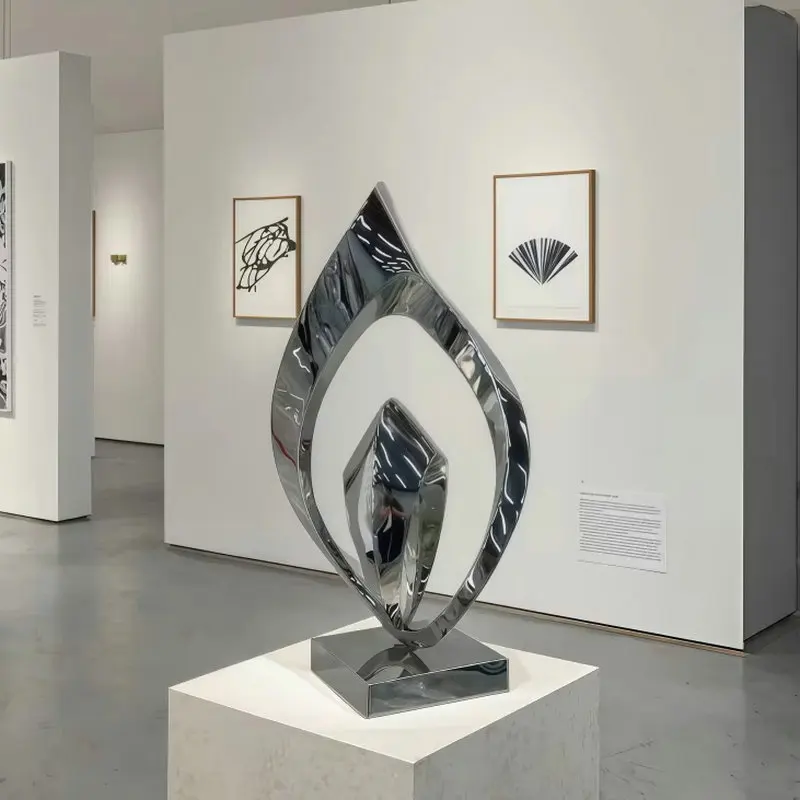 

Stainless steel metal flame decorative sculptures, creative artistic interior ornaments, for living rooms, hotels, shops BB042LE