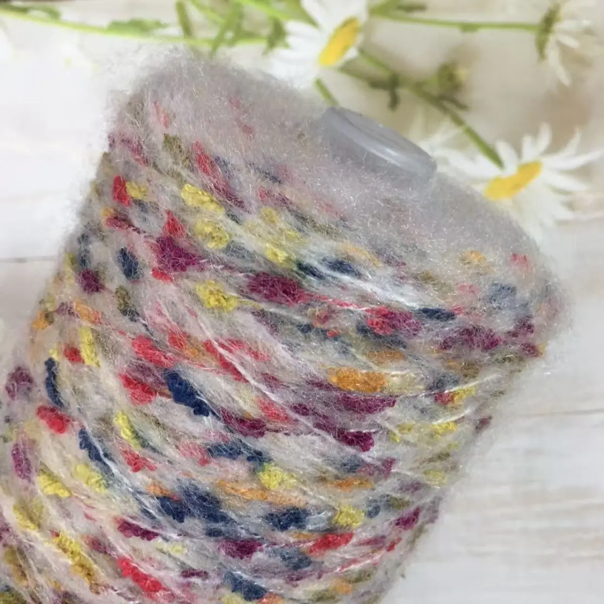 500g Colorful Mohair Handmade Doll Carpet Pillow Scarf Made of New Soft and Fluffy Woven Thread, Beginner Friendly