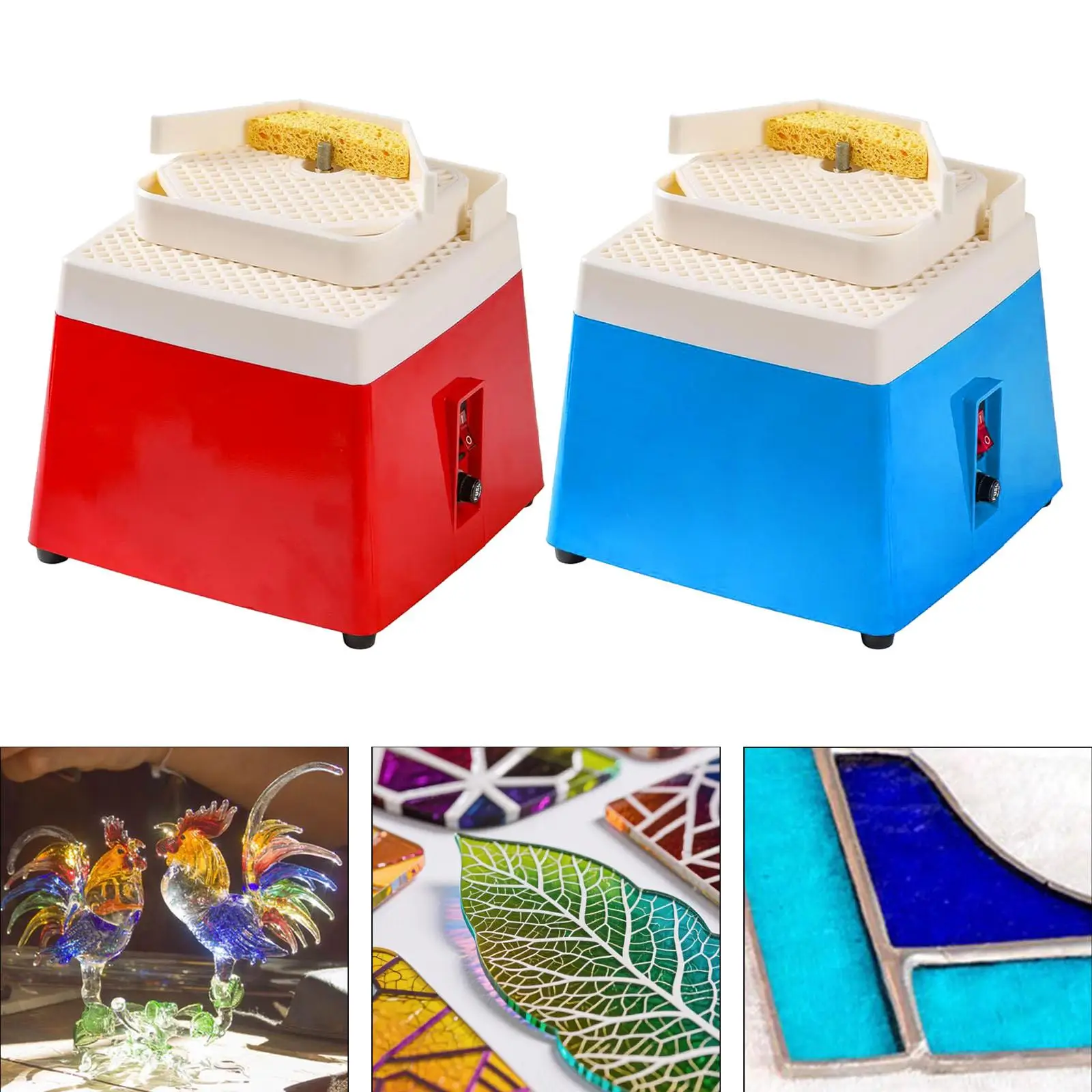 

Small Electric Glass Grinder with Grinder Bits for DIY Mosaic Craft Ceramic Stained Glass Tool Kit Material