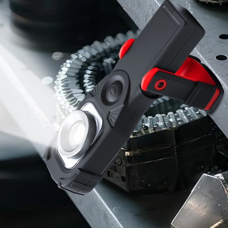 4400mAh COB LED 포켓 손전등 USB-C 충전식 작업 조명 자석 무선 검사 램프 650lm 캠핑 비상 토치