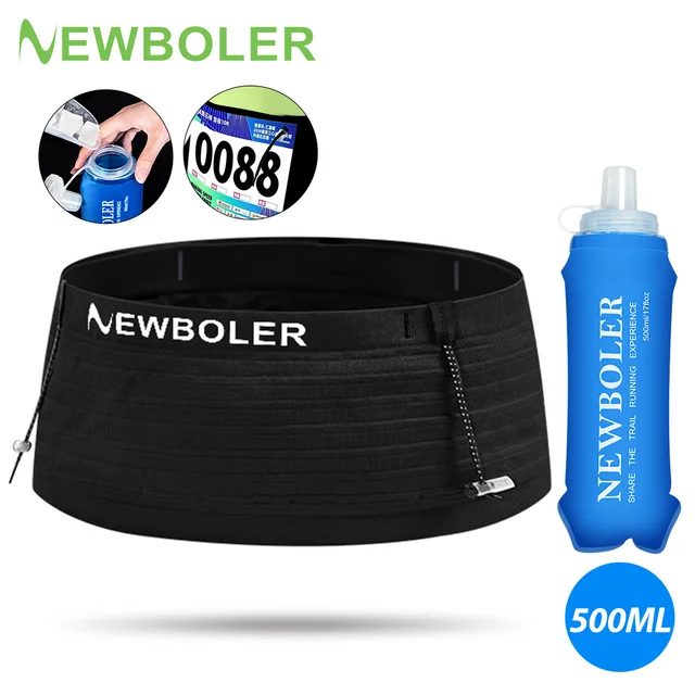 NEWBOLER Elastic Sports Waist Bag Pack Running Race Number Belt Triathlon Marathon Race Cycling Mountaineering Phone – view 1