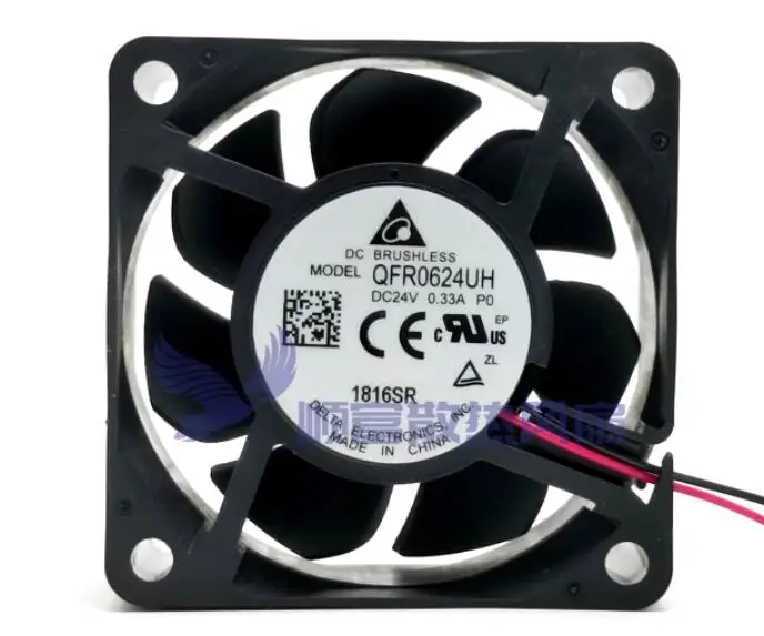 

Delta Electronics QFR0624UH DC 24V 0.33A 60x60x25mm 2-Wire Server Cooling Fan