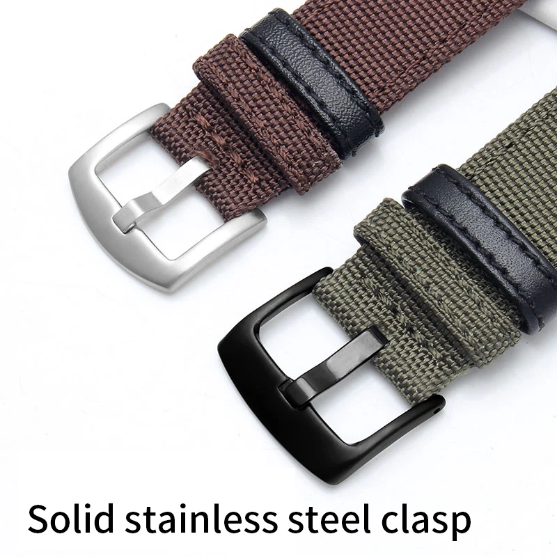 20 مللي متر 22 مللي متر 24 مللي متر حزام ساعة نيلون ل جيب سايكو سامسونج تمديد قماش حزام 135 + 90 مللي متر ل ANCON ساعة اليد حزام رياضي خارجي