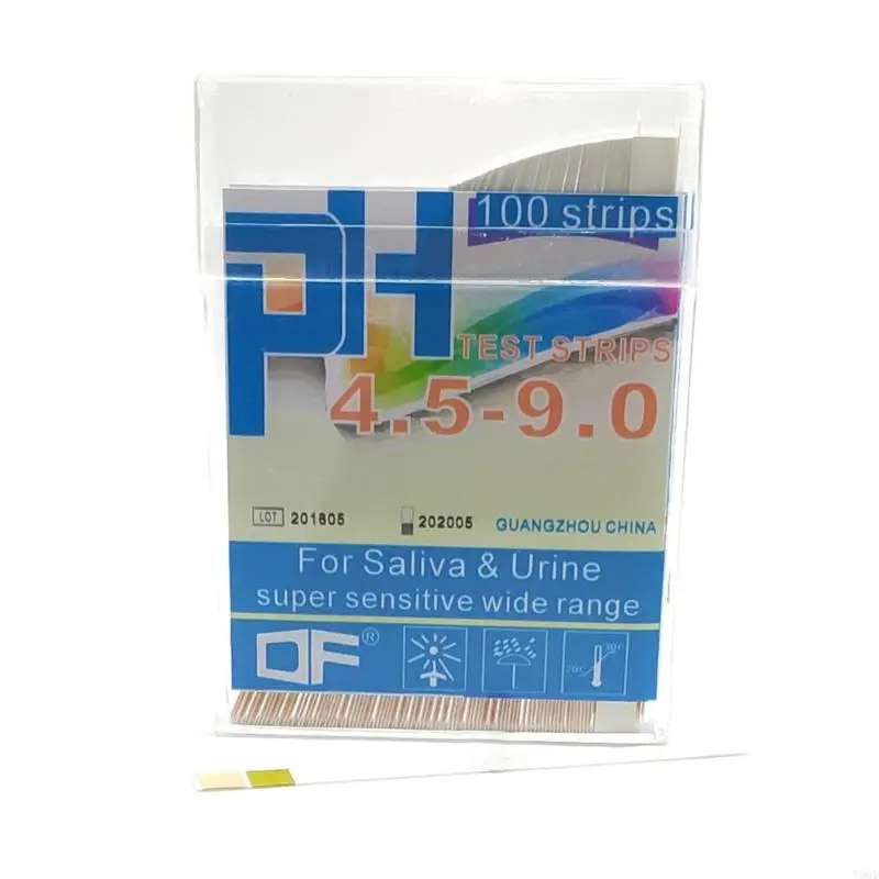 Y5GD Upgrades pHs Test Strips Double Pad Designs Universal Application pHs Test Strips for Quick Reliable Urine & Saliva