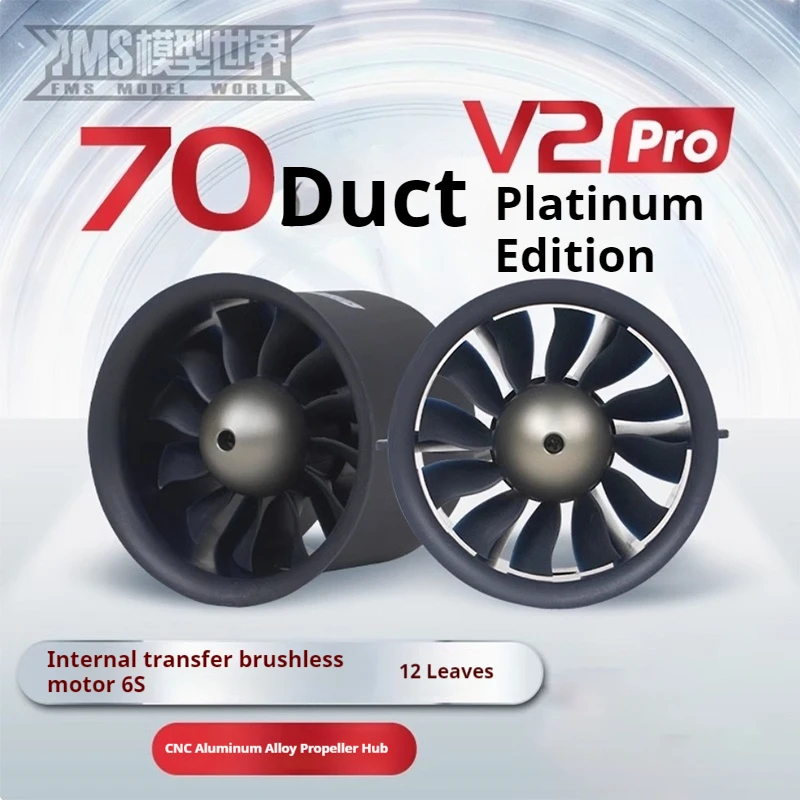

FMS 70 мм Pro V2 12 Yehandao 6S модель с дистанционным управлением с фиксированным крылом, аксессуары для модели самолета