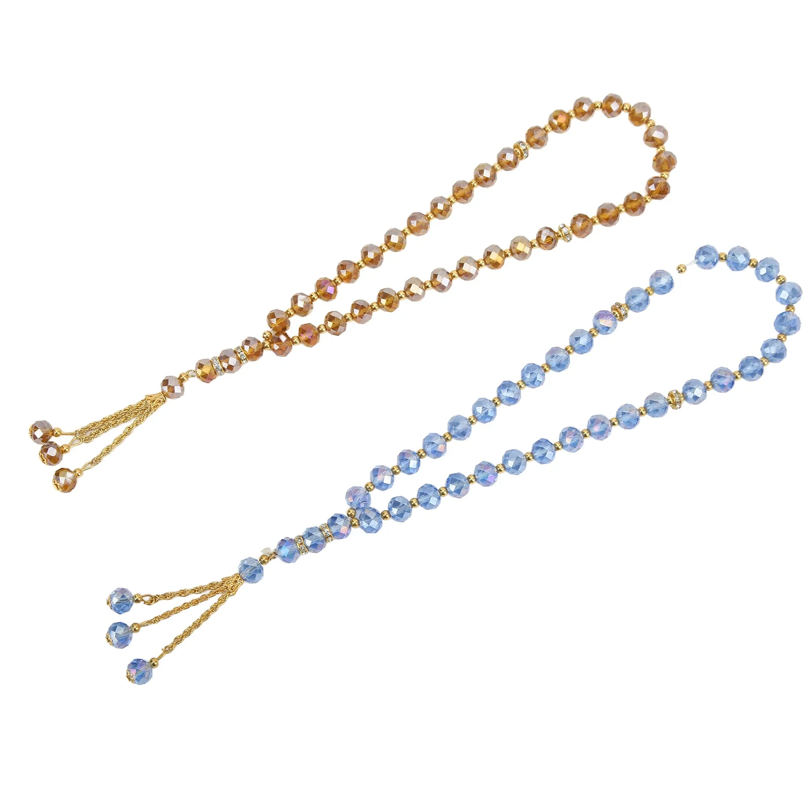 2-pecas-de-contas-de-oracao-mini-tasbih-muculmano-cor-azul-champanhe-33-contas-com-contas-espacadoras-para-decoracao-diaria-e-presente