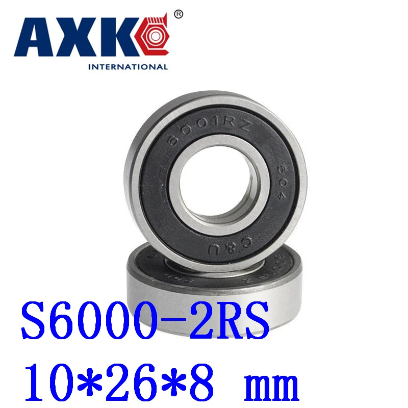 

10 шт. S6000-2rs Sus440c, устойчивые к коррозии окружающей среды подшипники с резиновым уплотнением, 10x26x8 мм, высококачественные шарикоподшипники
