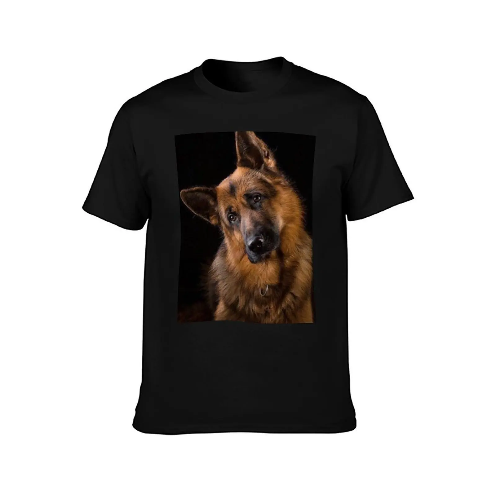 German Shepherd Dog Art T-Shirt Work Utility Short Sleeve Shirt