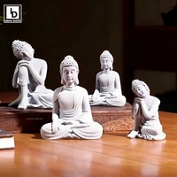 Little Stone Monks Buddha Statue Buddhist Tibetan Buddhism Garden Bonsai Zen Ornaments Meditation Home Decor Aquarium Decoration
