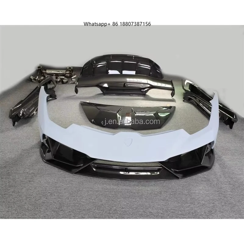 EVO Style Carbon Fiber Body Kits forLamborghini Huracan LP610 LP580 New Front Rear Bumper Side Skirts Rear Wing V Engine Hood