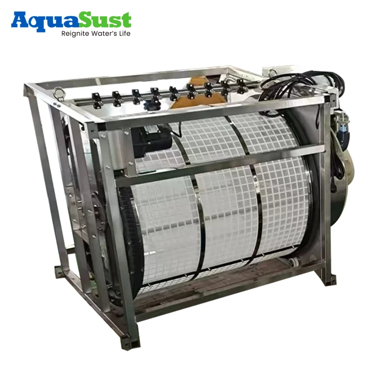 

Aquasust High Efficiency Water Purification Submerged Koi Pond Micro-filter Rotary Drum Filter