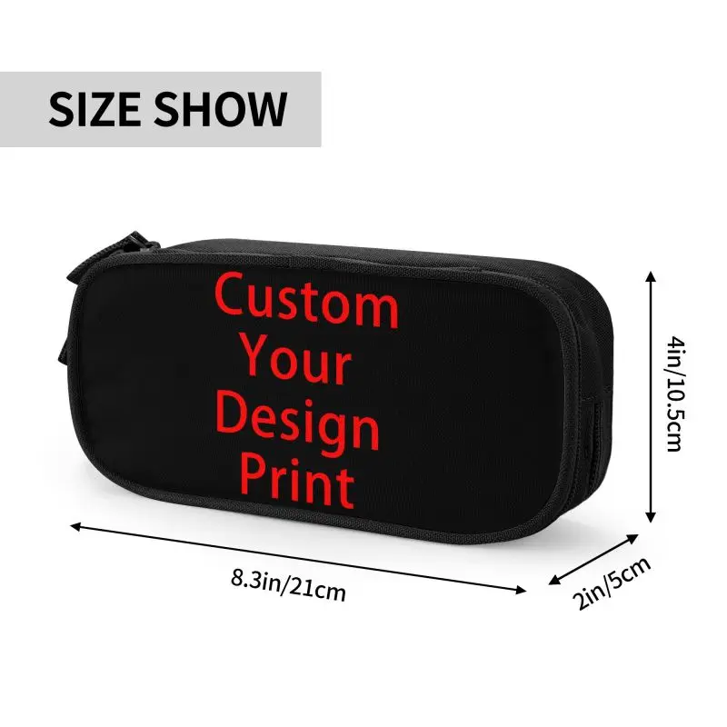 Custom Your Design School Pencil Cases Boys Gilrs Big Capacity Customized Logo Printed Pencil Bag Pouch Students Stationery