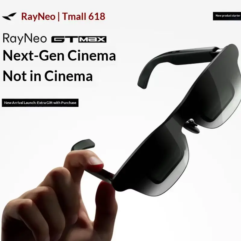 RayNeo GT Max AR Smart Glasses 59 Degree Fov Native 3D of Micro Oled Dolby Vision Hd Movie Watching XR Device AR Glasses