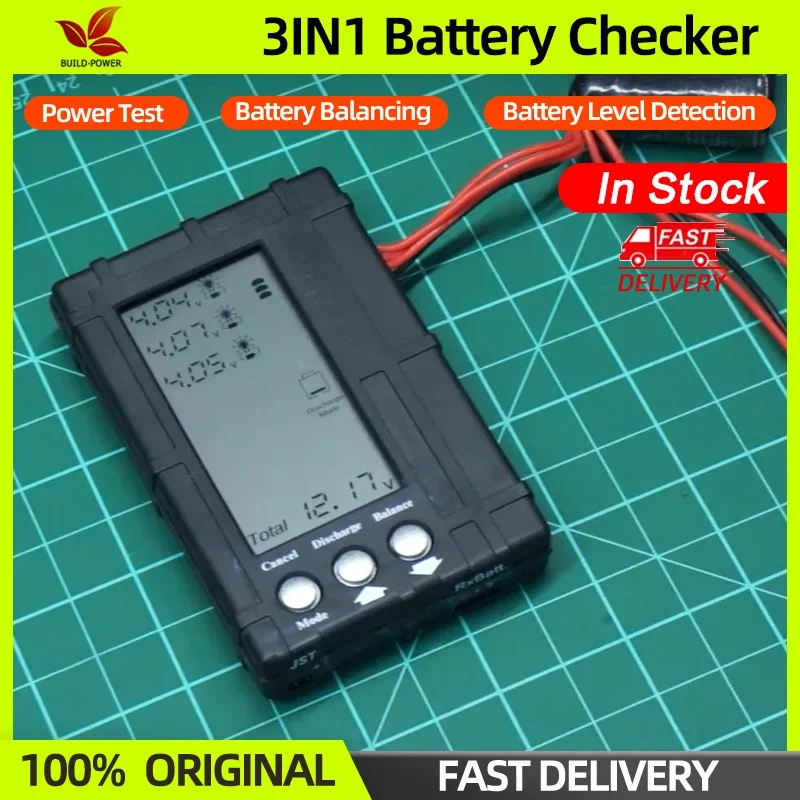 3in1 Battery Balancer LCD Display Voltage Meter Capacity Tester Checker Support 2-6S For RC FPV Lipo LiFe Airplane Parts
