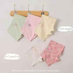 Girls Underpants Kids Cotton Panties Teen Cute Rabbit Pattern Soft Boxer 3-12 Years Old Children Lovely and Comfortable Panties